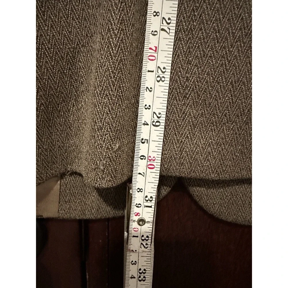 PERRY ELLIS Mens Tweed Blazer Sport Coat‎ Casual Jacket Size 44R Wool Brown EUC
